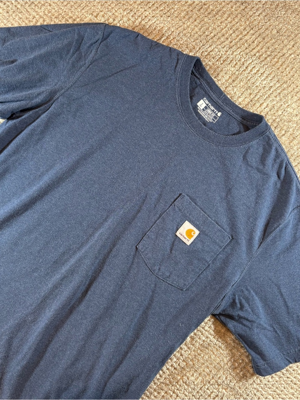 Carhartt Men’s Tall L Loose Fit Pocket T-Shirt - Navy Blue